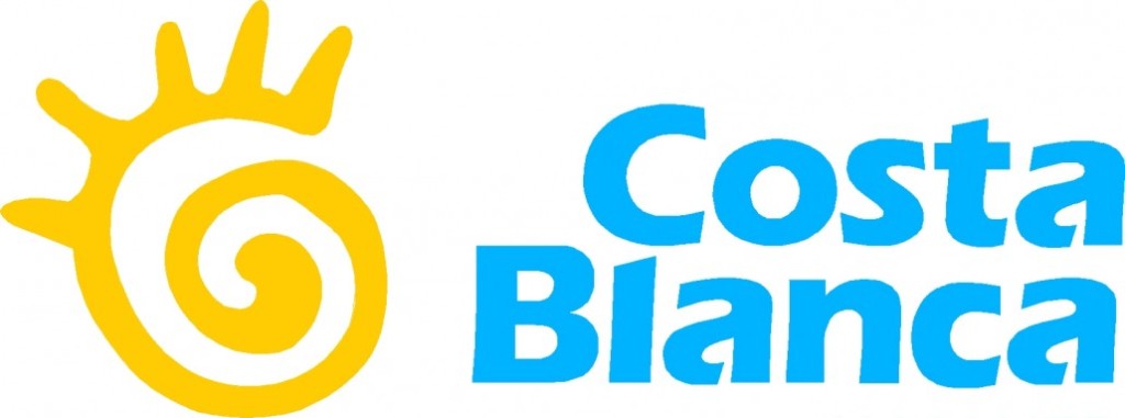 Wybrzeże Costa Blanca w Hiszpanii logotyp turystyczny